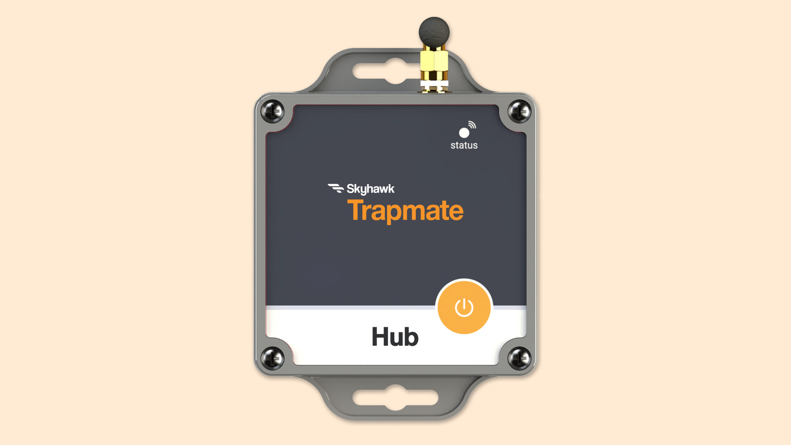 The Trapmate Hub connects to hundreds of sensors as far away as two thousand feet