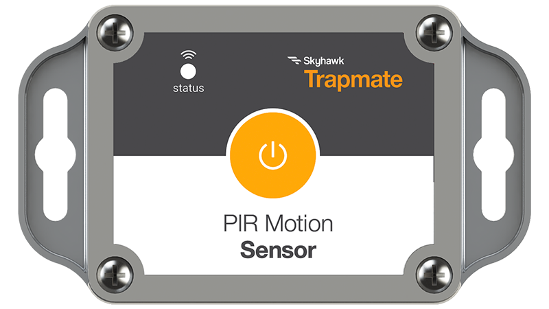 The Trapmate passive infrared motion sensor sends alerts when it "sees" the motion of warm objects in its view
