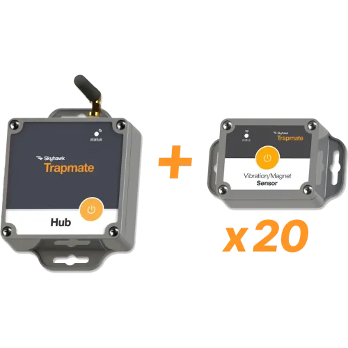 Trapmate Premium Bundle -- Vibration/Magnet Sensors and Hub